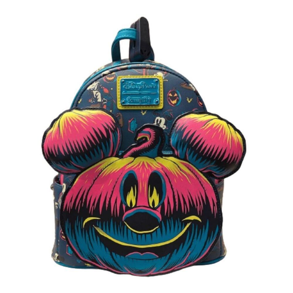 Mickey Mouse Halloween Glow-in-the-Dark Loungefly Mini Backpack- Disney Parks